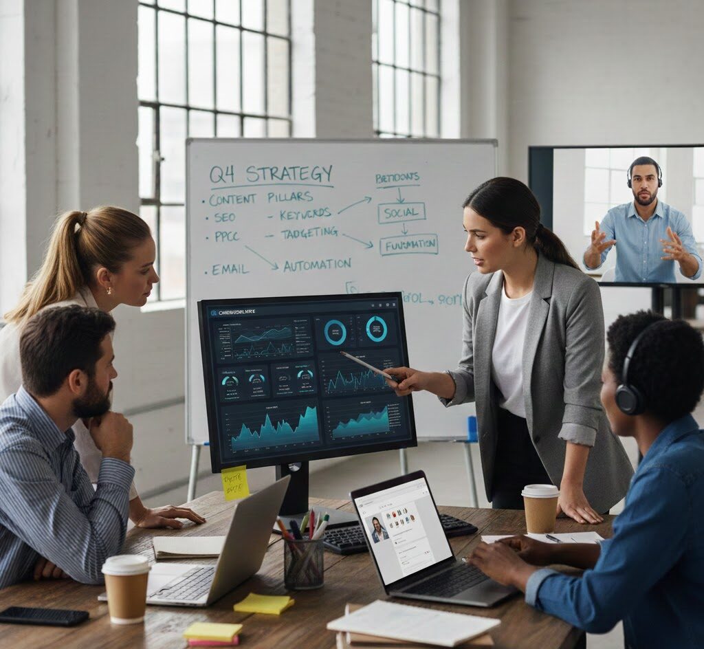 WerCreator digital marketing team planning client strategy